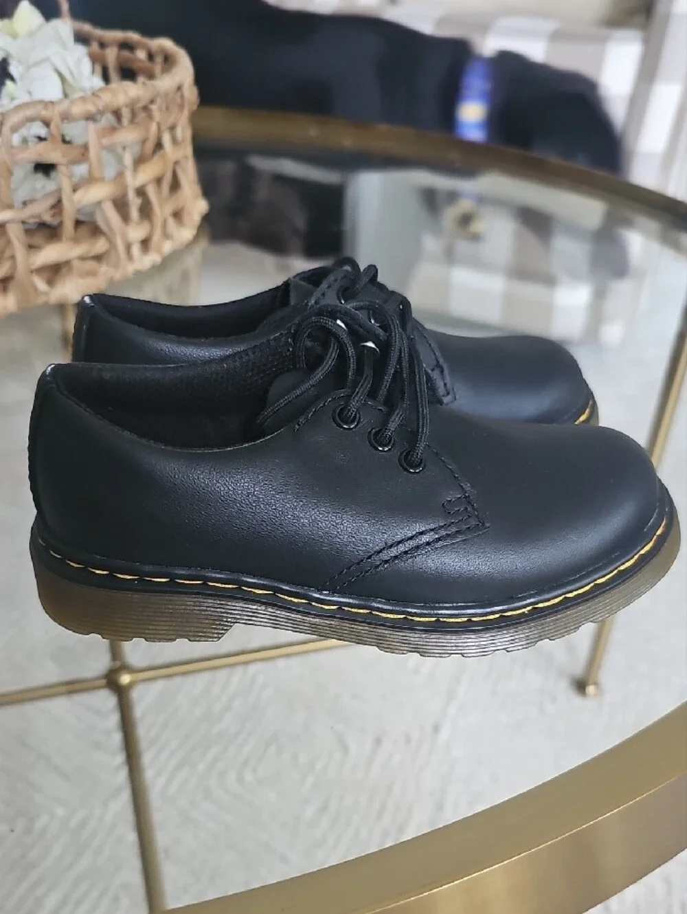 Dr. Martens Men's Black Chukka Boots with Tan Sole Trim